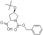 structure of CAS# 85201-91-8, (4R)-(tert-Butoxy)-1-(phenylmethoxycarbonyl)-L-proline;(2S,4R)-4-(tert-Butoxy)-1,2-pyrrolidinedicarboxylic acid 1-(phenylmethyl) ester