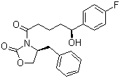结构式 CAS# 852148-49-3, (4S)-3-[(5S)-5-(4-氟苯基)-5-羟基-1-氧代戊基]-4-(苄基)-2-恶唑烷酮