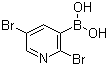 结构式 CAS# 852228-14-9, 2,5-二溴吡啶-3-硼酸