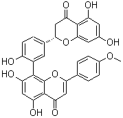 结构式 CAS# 852875-96-8, (2S)-2-[3-[5,7-二羟基-2-(4-甲氧基苯基)-4-氧代-4H-1-苯并吡喃-8-基]-4-羟基苯基]-2,3-二氢-5,7-二羟基-4H-1-苯并吡喃-4-酮