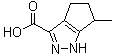 结构式 CAS# 856256-49-0, 1,4,5,6-四氢-6-甲基-3-环戊烷并吡唑羧酸