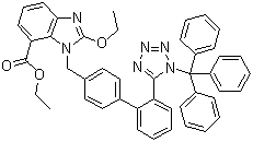 N-Trityl candesartan ethyl ester molecular structure (CAS 856414-35-2)