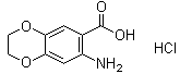 结构式 CAS# 857020-56-5, 7-氨基-1,4-苯并二恶烷-6-羧酸盐酸盐