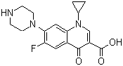 structure of CAS# 85721-33-1, Ciprofloxacin;1-Cyclopropyl-6-fluoro-1,4-dihydro-4-oxo-7-(1-piperazinyl)-3-quinolinecarboxylic acid