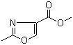 structure of CAS# 85806-67-3, Methyl 2-methyloxazole-4-carboxylate;2-Methyloxazole-4-carboxylic acid methyl ester; 2-Methyl-1,3-oxazole-4-carboxylic acid methyl ester; Methyl 2-methyl-1,3-oxazole-4-carboxylate