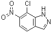结构式 CAS# 858227-32-4, 7-氯-6-硝基-1H-吲唑