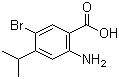 structure of CAS# 859937-44-3, 2-Amino-4-isopropyl-5-bromobenzoic acid;2-Amino-5-bromocumic acid; 2-Amino-5-bromo-4-(1-methylethyl)benzoic acid