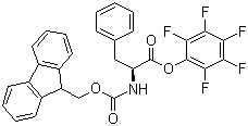 structure of CAS# 86060-92-6, Fmoc-L-phenylalanine pentafluorophenyl ester;Fmoc-Phe-OPfp; N-(9-Fluorenylmethoxycarbonyl)-L-phenylalanine pentafluorophenyl ester