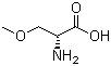 结构式 CAS# 86118-11-8, (R)-2-氨基-3-甲氧基丙酸; D-O-甲基丝氨酸