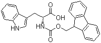 结构式 CAS# 86123-11-7, Fmoc-D-色氨酸; N-芴甲氧羰基-D-色氨酸