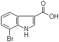 structure of CAS# 86153-25-5, 7-Bromoindole-3-carboxylic acid;7-Bromo-1H-indole-3-carboxylic acid