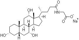 structure of CAS# 863-57-0, Sodium glycocholate;Sodium N-(3a,7a,12a-trihydroxy-24-oxocholan-24-yl)glycinate