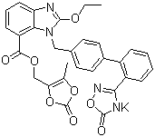 结构式 CAS# 863031-24-7, 阿齐沙坦酯钾盐; 阿齐沙坦酯衍生物