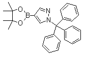 structure of CAS# 863238-73-7, 4-(4,4,5,5-Tetramethyl-1,3,2-dioxaborolan-2-yl)-1-trityl-1H-pyrazole