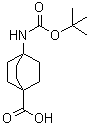 结构式 CAS# 863304-76-1, 4-(叔丁氧羰基氨基)双环[2.2.2]辛烷-1-羧酸