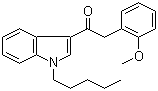 结构式 CAS# 864445-43-2, 2-(2-甲氧基苯基)-1-(1-戊基-1H-吲哚-3-基)乙酮