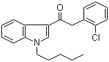 结构式 CAS# 864445-54-5, 2-(2-氯苯基)-1-(1-戊基-1H-吲哚-3-基)乙酮
