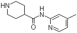 结构式 CAS# 865078-92-8, N-(4-甲基吡啶-2-基)哌啶-4-甲酰胺