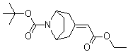 结构式 CAS# 865106-60-1, 3-[(乙氧羰基)亚甲基]-8-氮杂双环[3.2.1]辛烷-8-羧酸叔丁酯
