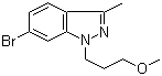 结构式 CAS# 865156-81-6, 6-溴-1-(3-甲氧基丙基)-3-甲基-1H-吲唑