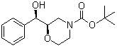 结构式 CAS# 868685-97-6, (2R)-2-[(R)-羟基苯基甲基]-4-吗啉羧酸叔丁酯