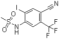结构式 CAS# 868692-62-0, N-(4-氰基-2-碘-5-三氟甲基苯基)甲烷磺酰胺