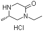 结构式 CAS# 869901-73-5, (5S)-1-乙基-5-甲基哌嗪-2-酮盐酸盐