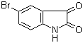 structure of CAS# 87-48-9, 5-Bromoisatin;5-Bromoindoline-2,3-dione