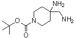 结构式 CAS# 871115-32-1, 4-氨基-4-氨基甲基哌啶-1-羧酸叔丁酯