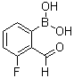 structure of CAS# 871126-15-7, (3-Fluoro-2-formylphenyl)boronic acid;B-(3-Fluoro-2-formylphenyl)boronic acid