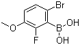 structure of CAS# 871126-17-9, 2-Fluoro-3-methoxy-6-bromophenylboronic acid;6-Bromo-2-fluoro-3-methoxybenzeneboronic acid
