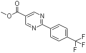 structure of CAS# 871251-66-0, 2-[4-(Trifluoromethyl)phenyl]-5-pyrimidinecarboxylic acid methyl ester