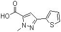 结构式 CAS# 871825-56-8, 2-甲基-5-(噻吩-2-基)-2H-吡唑-3-甲酸