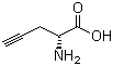 结构式 CAS# 87205-47-8, D-炔丙基甘氨酸
