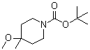 structure of CAS# 873221-60-4, 4-Methoxy-4-methylpiperidine-1-carboxylic acid tert-butyl ester