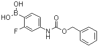 结构式 CAS# 874290-59-2, (4-硼酸基-3-氟苯基)氨基甲酸苄酯