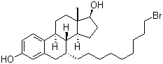 structure of CAS# 875573-67-4, (7a,17b)-7-(9-Bromononyl)estra-1,3,5(10)-triene-3,17-diol