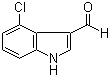 结构式 CAS# 876-72-2, 4-氯吲哚-3-甲醛