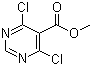 结构式 CAS# 87600-71-3, 4,6-二氯嘧啶-5-甲酸甲酯