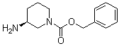 structure of CAS# 876461-55-1, (3S)-3-Amino-1-piperidinecarboxylic acid phenylmethyl ester