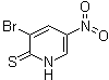 结构式 CAS# 876489-83-7, 3-溴-5-硝基-2(1H)-吡啶硫酮