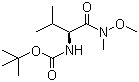 结构式 CAS# 87694-52-8, N-[(1S)-1-[(甲氧基甲基氨基)羰基]-2-甲基丙基]氨基甲酸叔丁酯