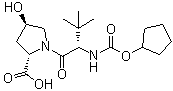 结构式 CAS# 877069-25-5, (4R)-N-[(环戊基氧基)羰基]-3-甲基-L-缬氨酰-4-羟基-L-脯氨酸