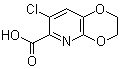 structure of CAS# 877177-32-7, 7-Chloro-2,3-dihydro-[1,4]dioxino[2,3-b]pyridine-6-carboxylic acid