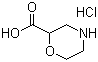 结构式 CAS# 878010-24-3, 2-吗啉羧酸盐酸盐