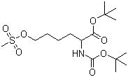 structure of CAS# 878905-11-4, tert-Butyl 2-(tert-butoxycarbonylamino)-6-(methylsulfonyloxy)hexanoate