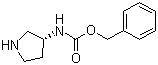 结构式 CAS# 879275-77-1, (R)-3-N-苄氧羰基氨基吡咯烷