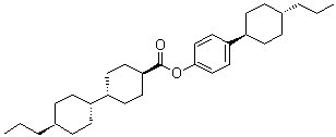 结构式 CAS# 88038-92-0, (反式,反式)-4'-丙基-[1,1'-联环己烷]-4-羧酸 4-(反式-4-丙基环己基)苯基酯