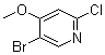 structure of CAS# 880870-13-3, 5-Bromo-2-chloro-4-methoxypyridine