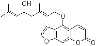 structure of CAS# 88206-46-6, Notopterol;4-[[(2E)-5-Hydroxy-3,7-dimethyl-2,6-octadien-1-yl]oxy]-7H-furo[3,2-g][1]benzopyran-7-one; (E)-4-[(5-Hydroxy-3,7-dimethyl-2,6-octadien-1-yl)oxy]-7H-furo[3,2-g][1]benzopyran-7-one
